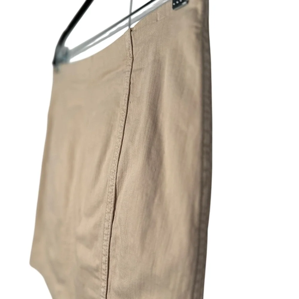 Free People Modern Femme Denim Mini‎ Skirt 8 Stone High-Waisted Bodycon Neutral
